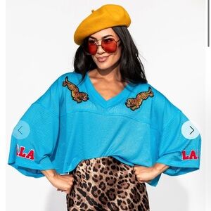 Way To Go Tiger Cropped Jersey - Dressed in Lala L/XL